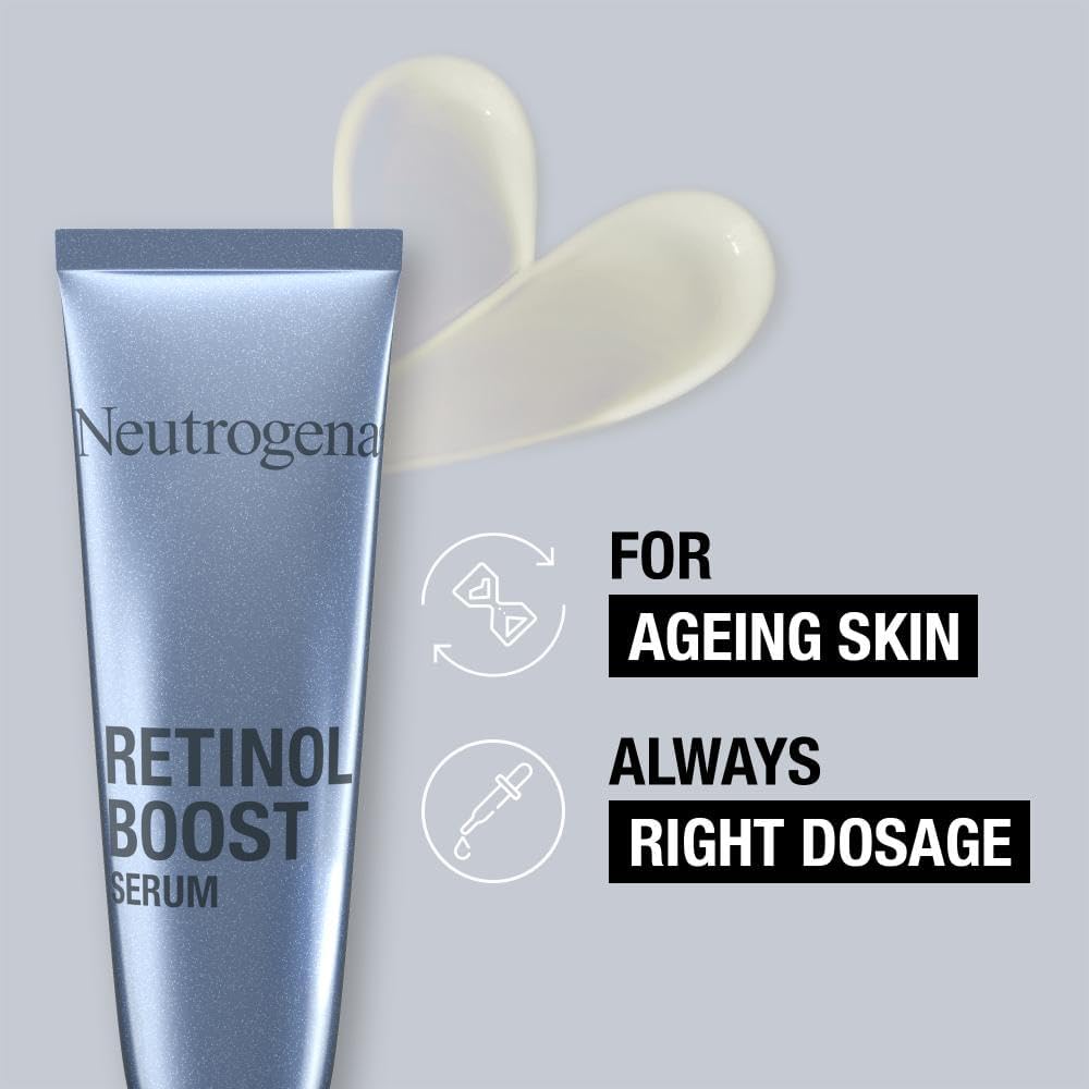 Neutrogena Retinol Boost Facial Serum (1x 30ml), Clinically-Proven Face Serum to Target the Visible Signs of Ageing, Facial Serum with Retinol for Brighter, Younger-Looking Skin-6