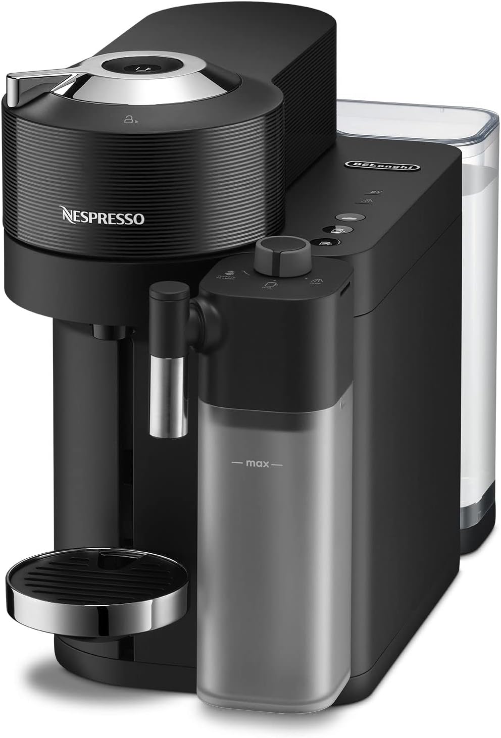 De'Longhi Nespresso Vertuo Lattissima ENV300.B, Automatic Coffee Machine with Automatic Milk Frother, Single-Serve Capsule Coffee Machine, 5 Cup Sizes, 1500W, Matt Black & Glossy-11