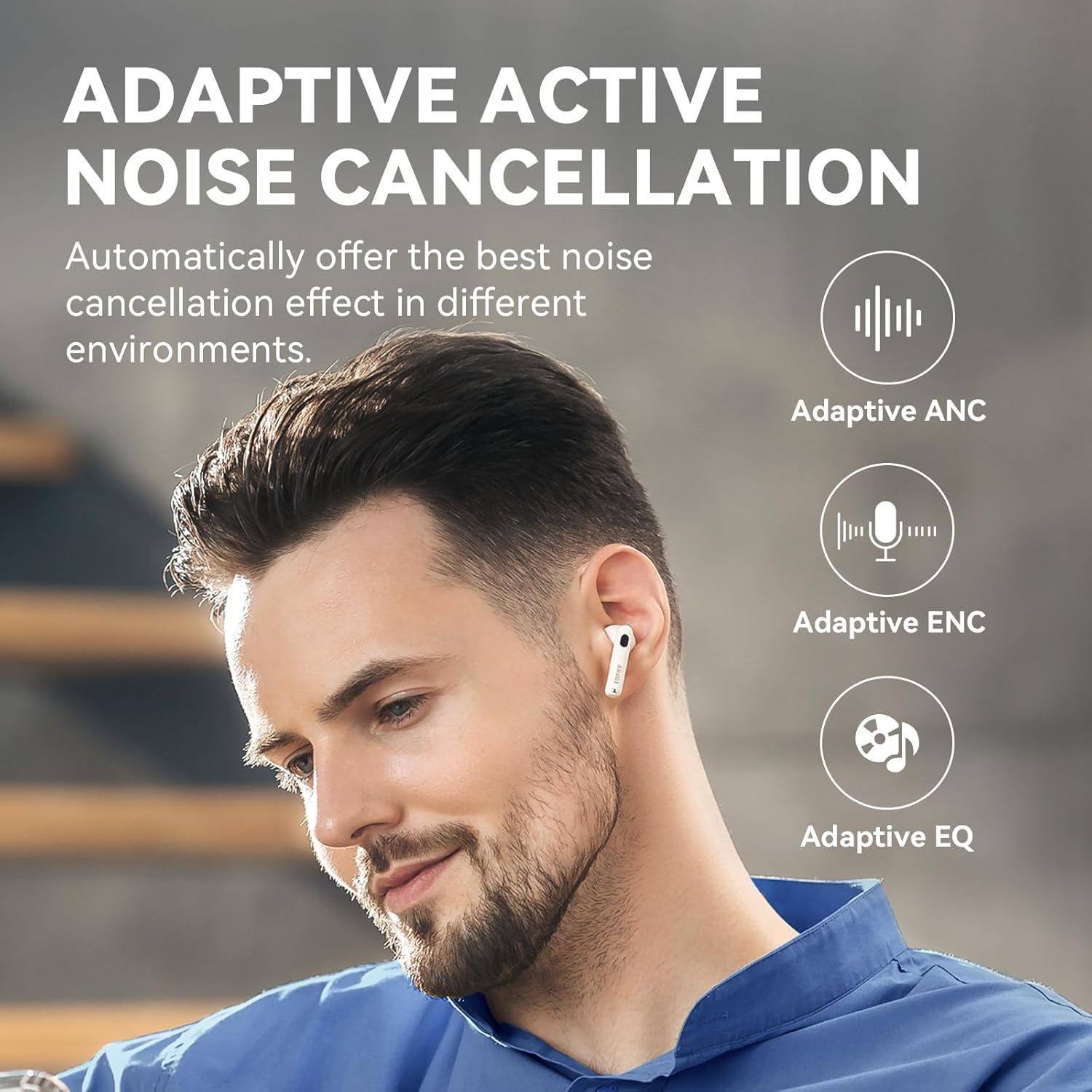 Edifier W320TN Adaptive Active Noise Cancelling Earbuds, LDAC & Hi-Res Audio Wireless, 6 Microphones AI Call Noise Cancellation, in-Ear Detection, App Control, Fast Charge, IP54, Bluetooth 5.3 - Ivory-1