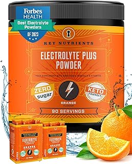 Key Nutrients Electrolytes Powder - Tangy Orange Drink Mix 90 Servings - Sugar Free, Gluten Free, Zero Calories - Keto: Magnesium