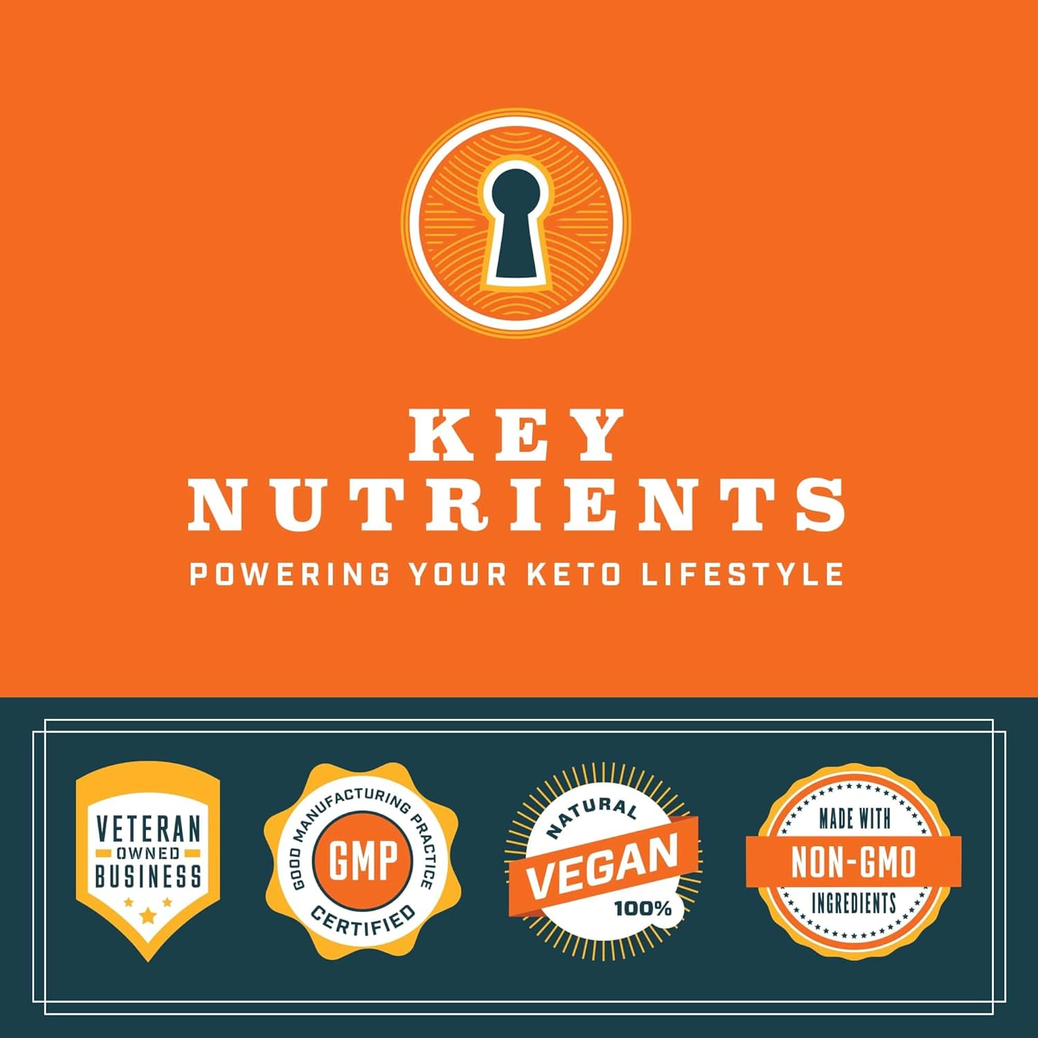 Key Nutrients Electrolytes Powder - Tangy Orange Drink Mix 90 Servings - Sugar Free, Gluten Free, Zero Calories - Keto: Magnesium-6