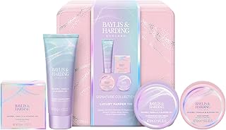 Baylis & Harding Jojoba, Vanilla & Almond Oil Luxury Pamper Tin Gift Set - Vegan Friendly (Pack of 1)