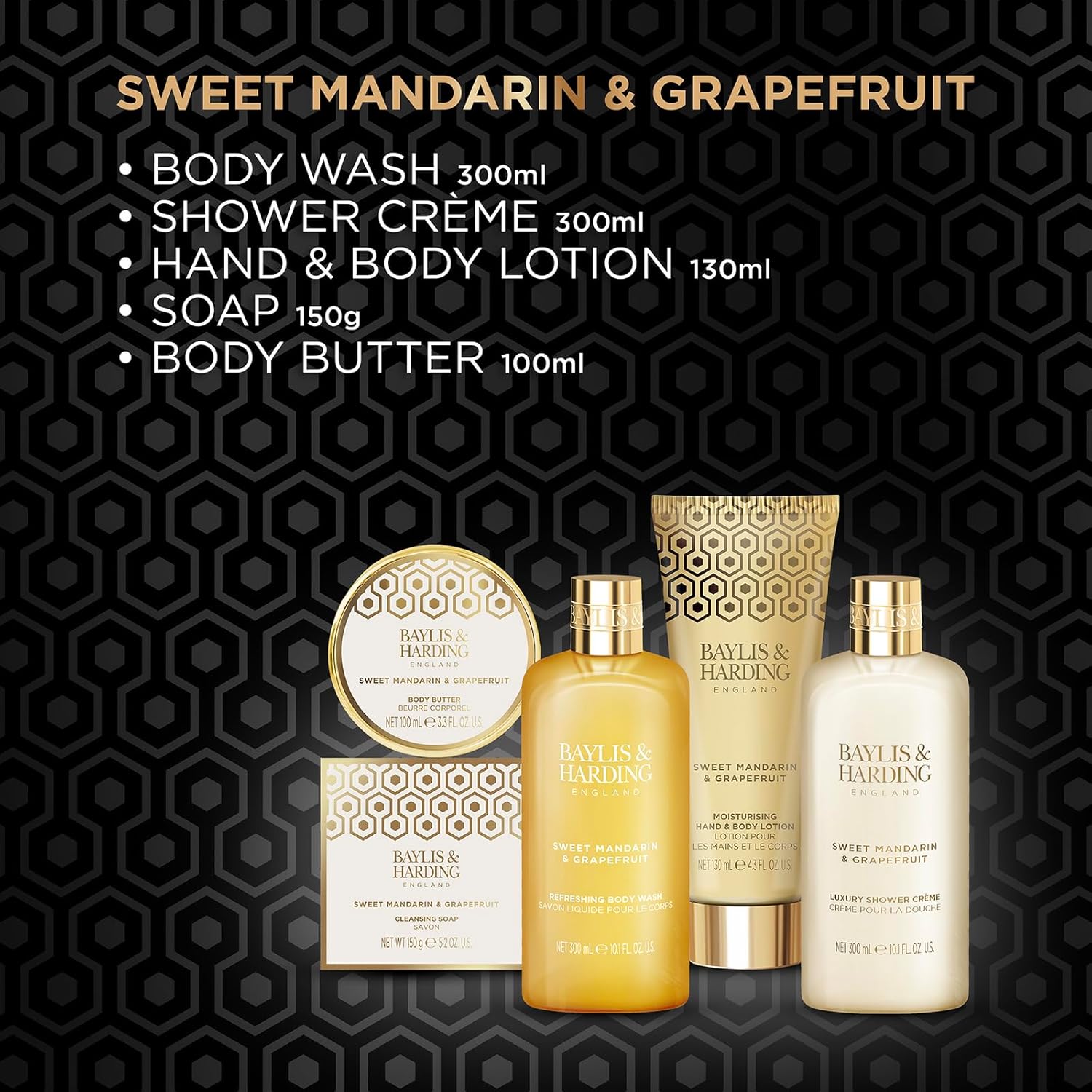 Baylis & Harding Sweet Mandarin & Grapefruit Perfect Pamper Gift Set - Vegan Friendly (Pack of 1)-2