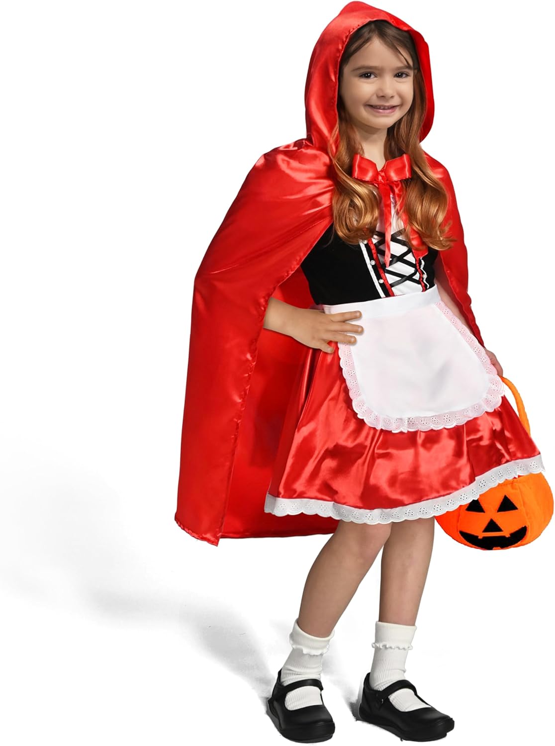 Spooktacular Creations Little Red Riding Hood Costume, Girls Halloween Costume for Role-Playing, Pretend Play Party and Halloween Dress Up-0