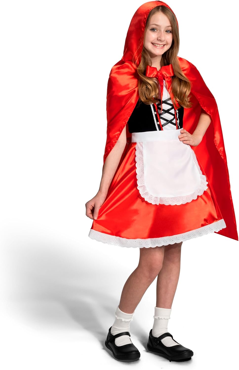 Spooktacular Creations Little Red Riding Hood Costume, Girls Halloween Costume for Role-Playing, Pretend Play Party and Halloween Dress Up-3