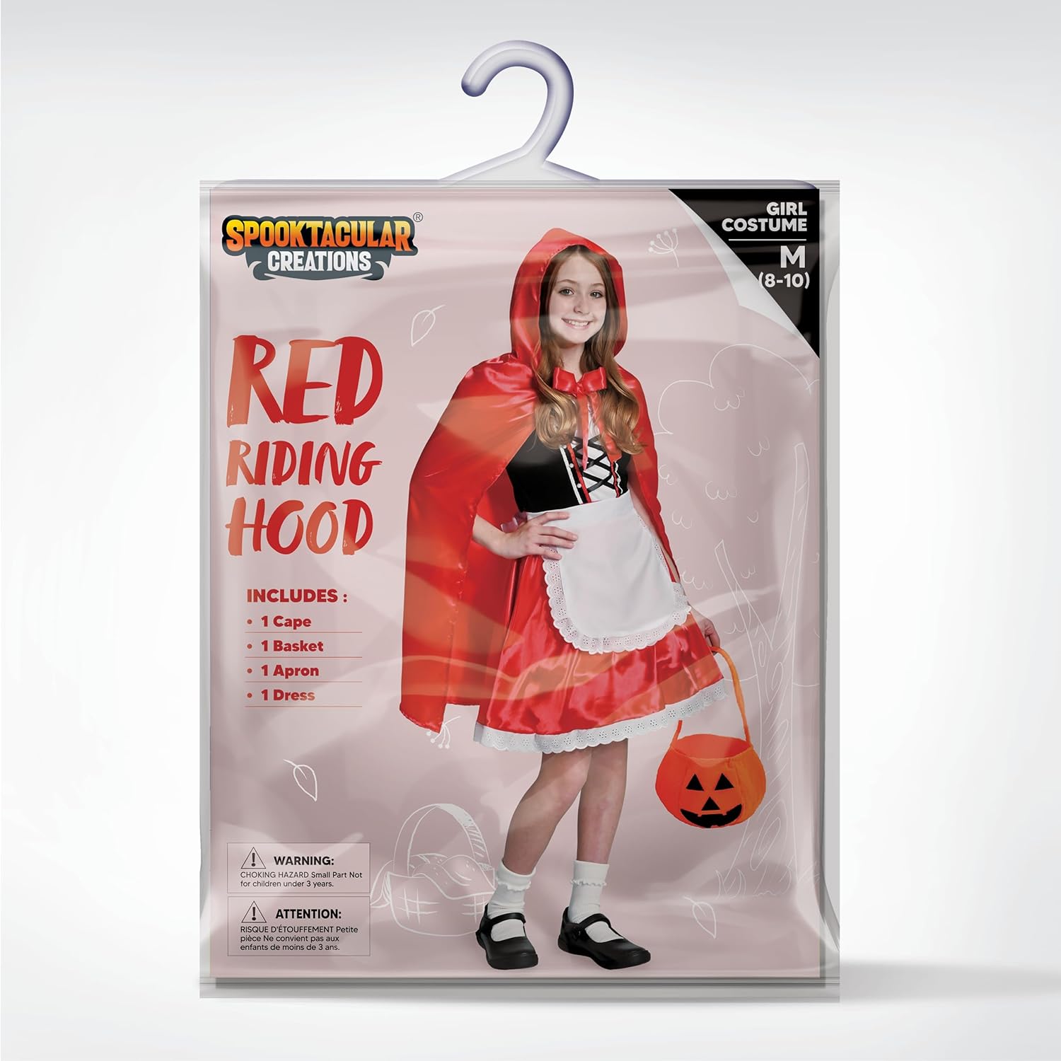 Spooktacular Creations Little Red Riding Hood Costume, Girls Halloween Costume for Role-Playing, Pretend Play Party and Halloween Dress Up-4