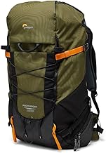 Lowepro PhotoSport X Backpack 35L AW with Recycled Fabrics, Camera Backpack for Reflex and Mirrorless, Rear Access, Removable Camera Insert, Mountaneering Dedicated Features, Size M/L, Dark Grey/Green