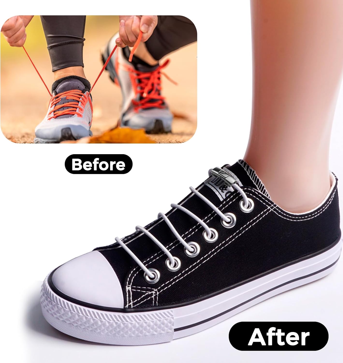 Hengxinc 12 Piece Buckle Shoe Laces, 4 Colors Buckle Shoelaces Closure Kids Quick Closure Laces For Sneakers Casual Shoes-4