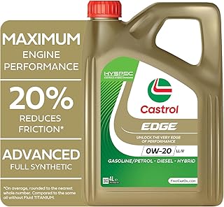 Castrol EDGE 0W-20 LL IV Engine Oil 4L, Brown