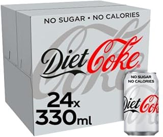 Diet Coke Low Sugar Cola Soft Drink 330ml Cans Pack of 24