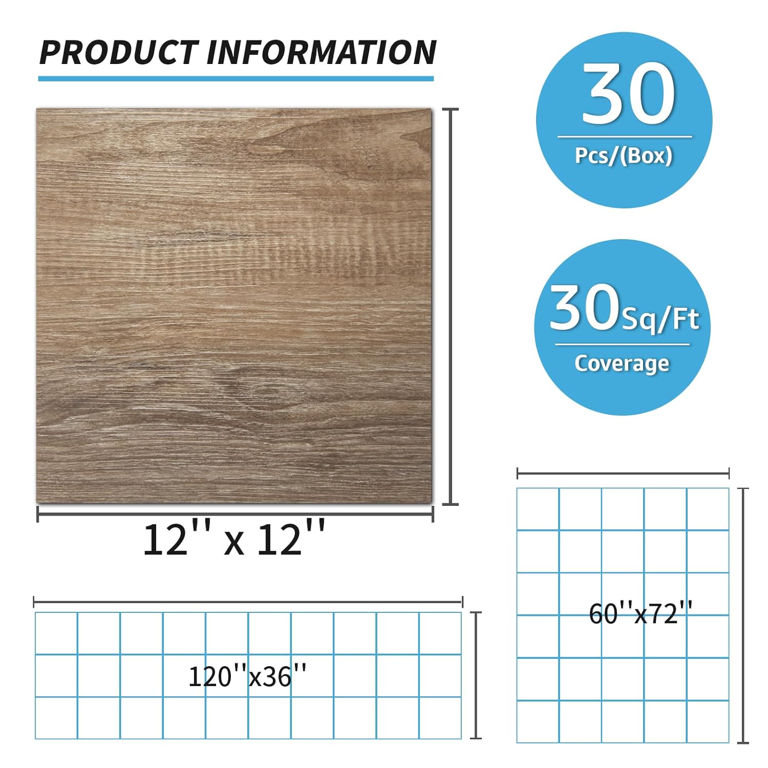 Art3d Peel and Stick Vinyl Floor Tiles 12 x 12 inch, 30-Sheet Self Adhesive Waterproof Flooring Wood Planks for Kitchen, Dining Room, Bedrooms, Cover 30 Sq. Ft, Light Brown Ash-8