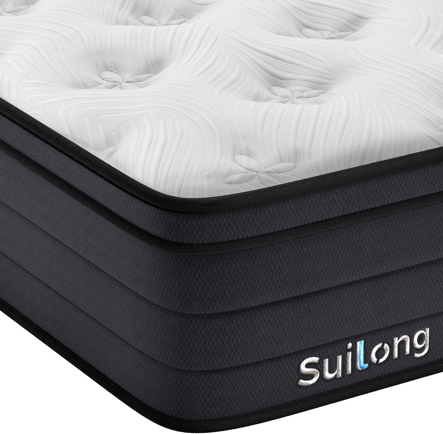 SuiLong Super King Mattress, 12 inch Gel Memory Foam Hybrid Mattress, 7- Zone Individually Wrapped Spring, Pocket Sprung, Orthopaedic 6 FT Medium Mattress (180X200X30 cm)-0