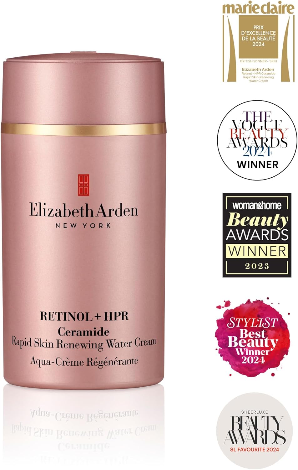 Elizabeth Arden Retinol + HPR Ceramide Rapid Skin Renewing Water Cream, 50ml, Anti-Ageing Skincare to Revitalize & Smooth Wrinkles, for Day & Night-5