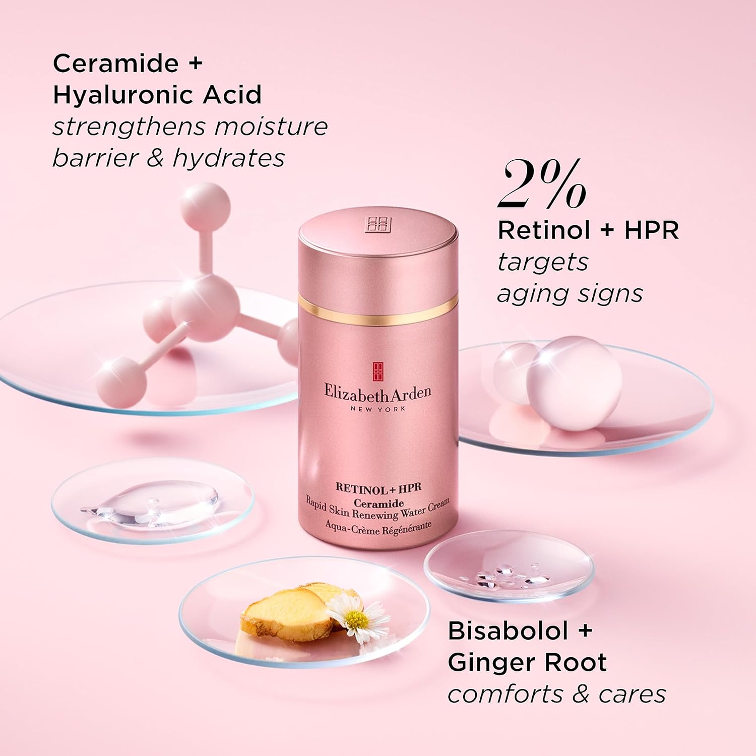 Elizabeth Arden Retinol + HPR Ceramide Rapid Skin Renewing Water Cream, 50ml, Anti-Ageing Skincare to Revitalize & Smooth Wrinkles, for Day & Night-6