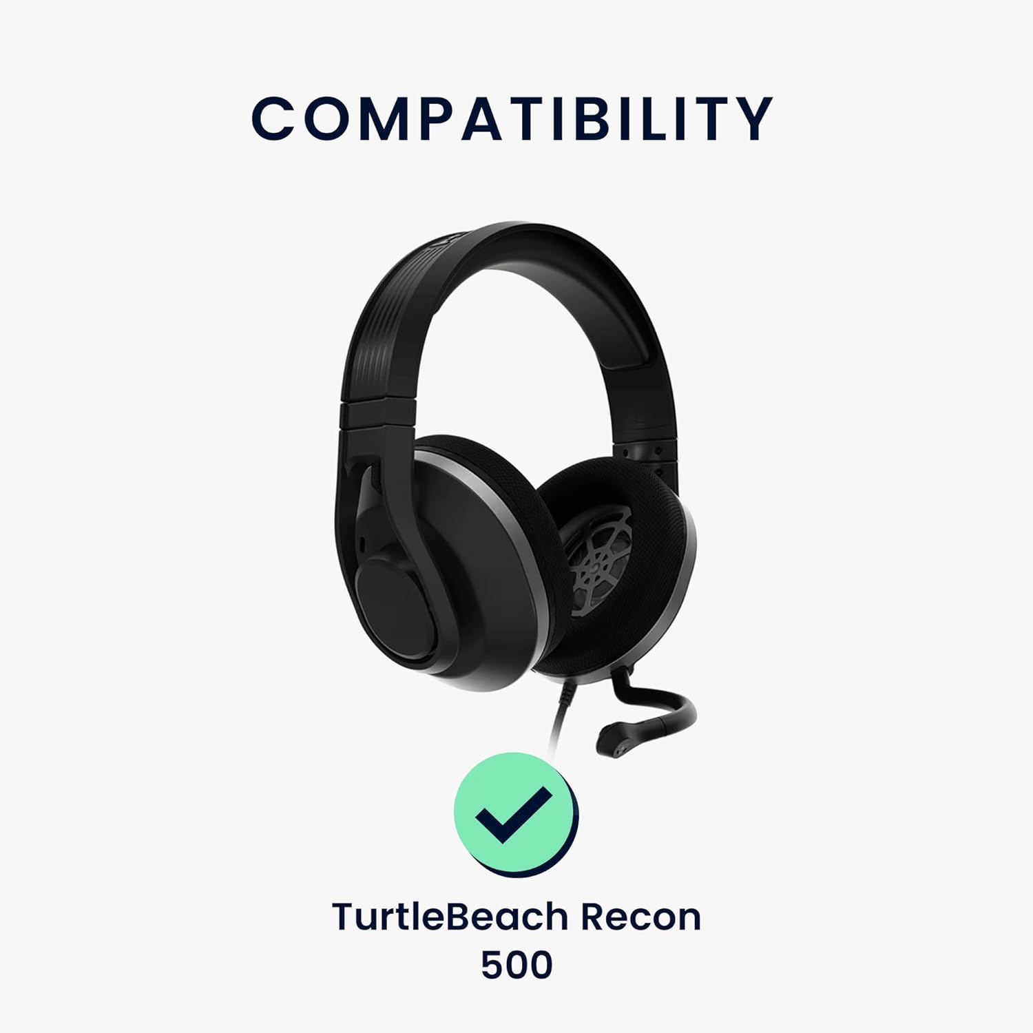 kwmobile Microphone Compatible with TurtleBeach Recon 500 - Replacement Mic for Gaming Headphones - Black-1