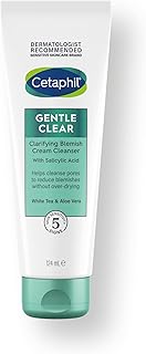 Cetaphil Gentle Clear Clarifying Blemish Cleanser 124ml, Face Wash for Gently Cleaning Pores, with 2% Salicylic Acid & Aloe Vera for Sensitive Skin