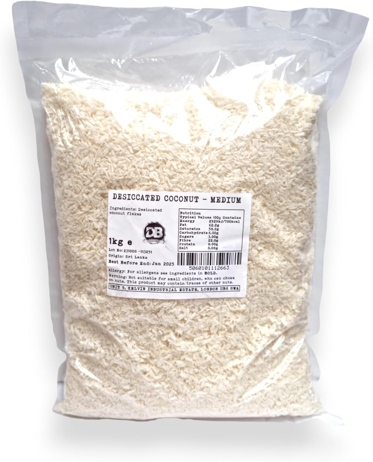 Desiccated Coconut (Medium) - 1kg | GMO FREE Coconut Fibre | Unsweetened Coconut Flakes | Shredded Dehydrated Coconut Flake | Perfect For Coconut Oil, Coconut Milk, Coconut Water Lovers-0