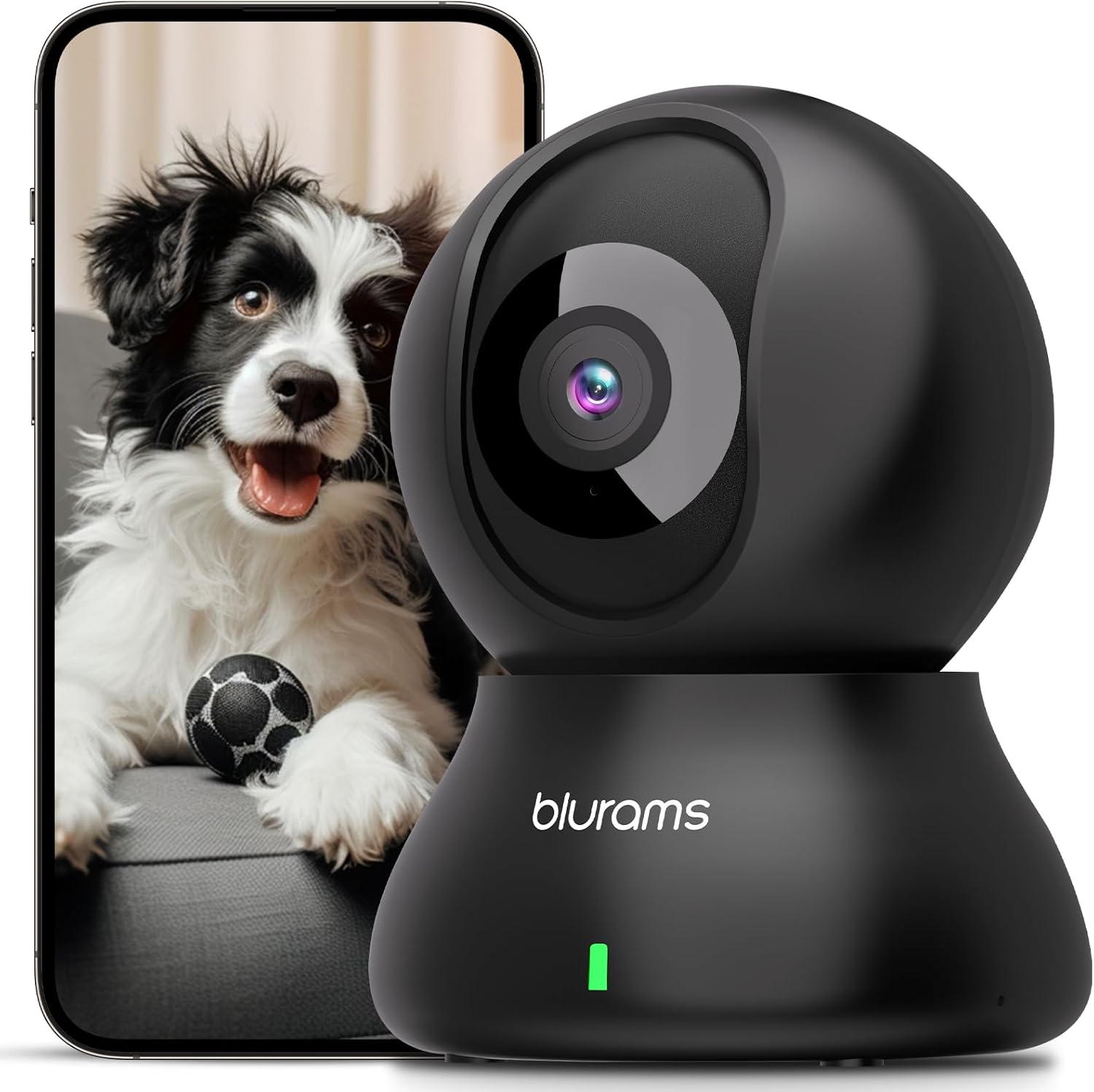 blurams Indoor Security Camera 2K, Pet Cameras House Security, 360° WiFi Baby Monitor, Motion Tracking, IR Night Vision, 2-Way Talk, SD&Cloud(2.4GHz Only)-0