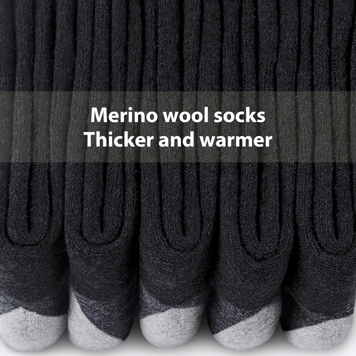 YUTYTH 5 Pairs Merino Wool Socks Mens, Winter Thick Thermal Wool Socks, Cosy Warm Hiking Socks Suitable for Outdoor Sports UK Size 7-11-3