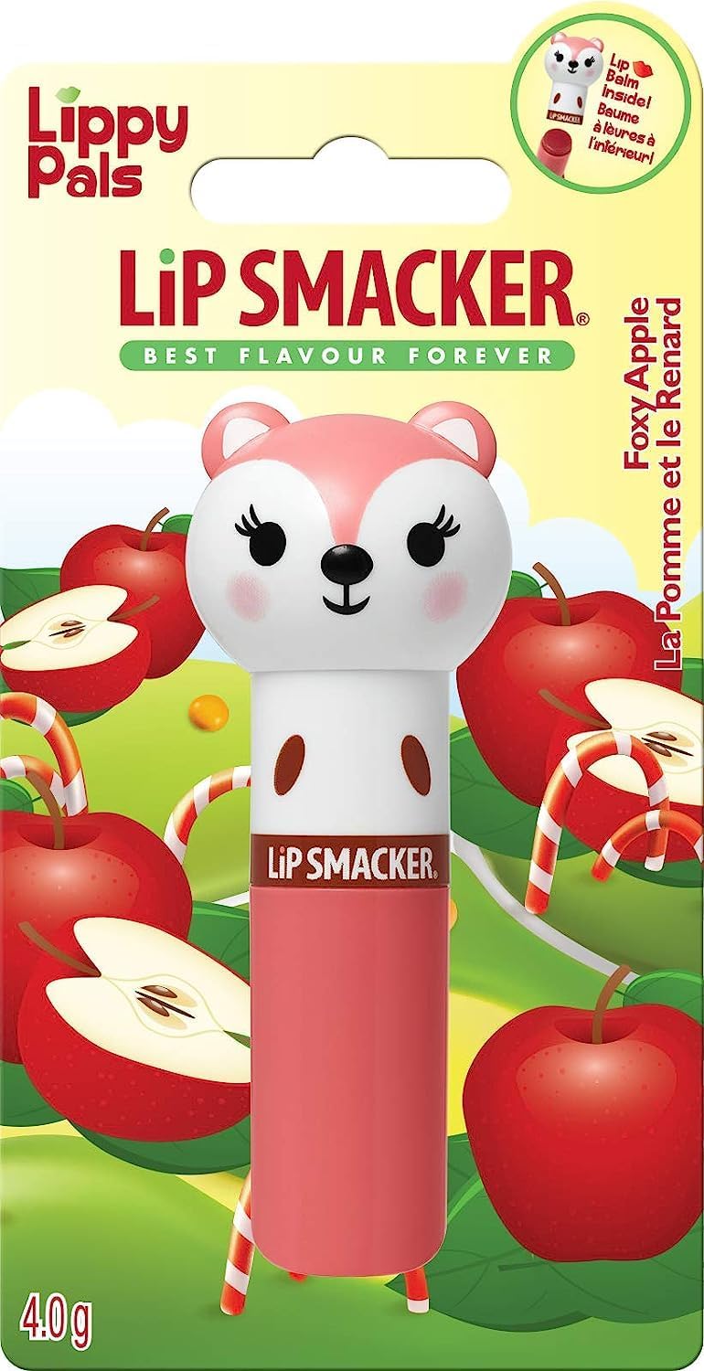 Lip Smacker Lippy Pals Fox, Flavoured Lip Balm for Kids Inspired by Animals, Moisturizing and Smoothing to Refresh your Lips, Foxy Apple Flavour-1