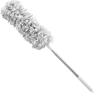 ASelected Extendable Microfiber Duster Duster with 108" Telescoping Extension Pole No Scratch to Ceiling Washable Hand Duster for Cleaning High Ceiling Fans Blinds Cobweb Cars