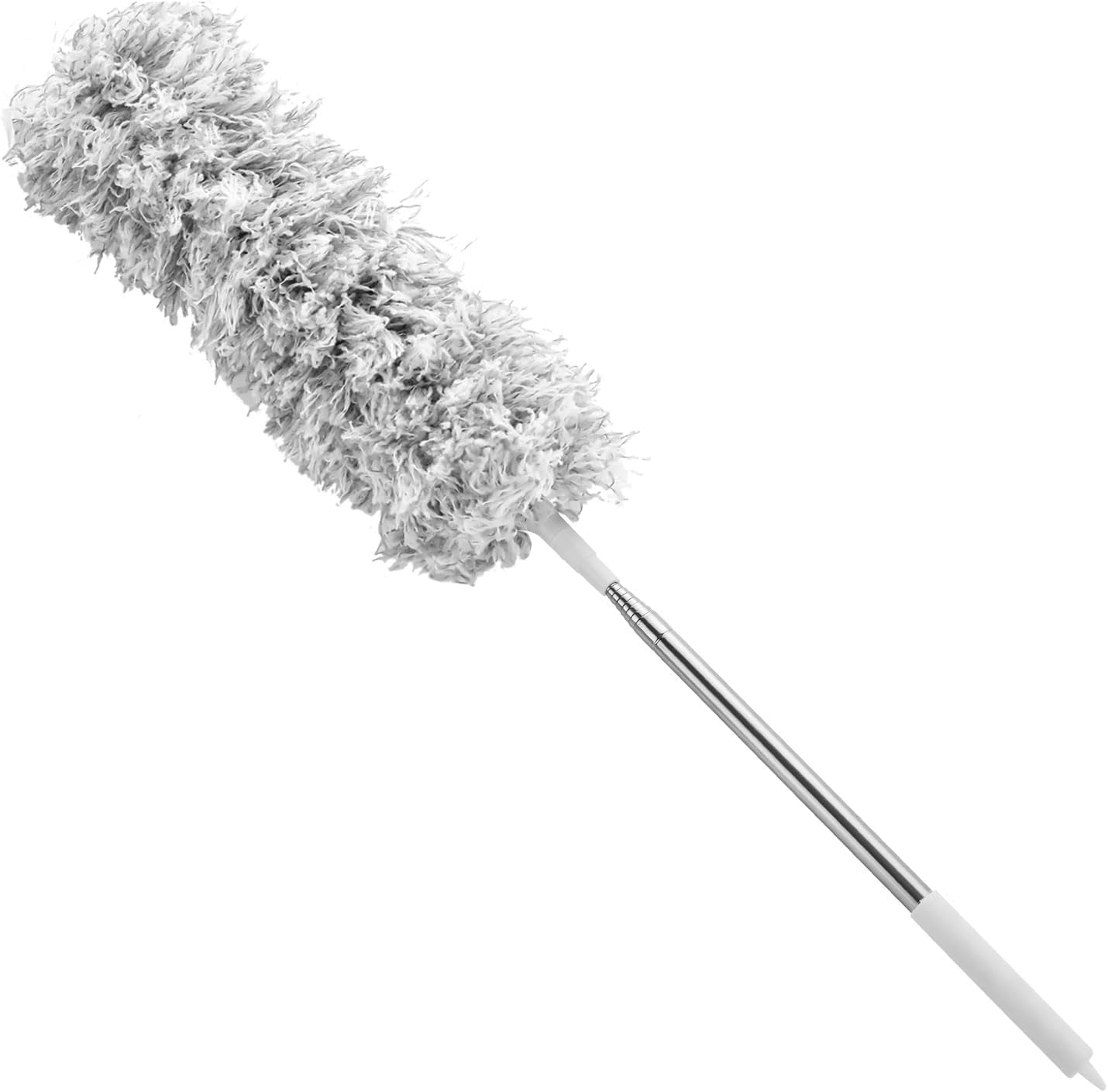 ASelected Extendable Microfiber Duster Duster with 108" Telescoping Extension Pole No Scratch to Ceiling Washable Hand Duster for Cleaning High Ceiling Fans Blinds Cobweb Cars-0