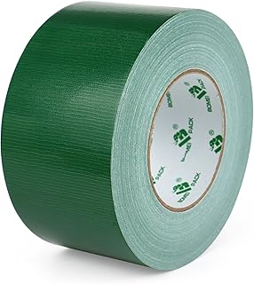 BOMEI PACK Green Wide Duct Tape Reinforced 75mm x 50m Waterproof Heavy Duty Cloth Gaffer Tape for Ducts Fixing Repairing,craft DIY,book repair,carpet seaming,Box Sealing,Bundling