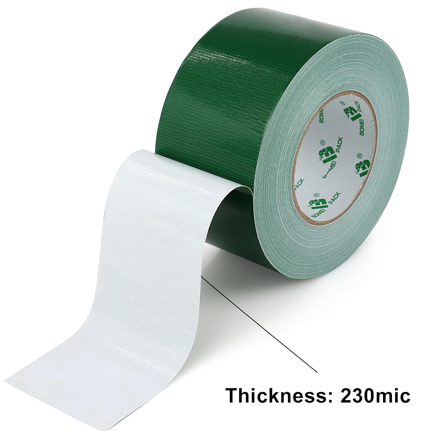 BOMEI PACK Green Wide Duct Tape Reinforced 75mm x 50m Waterproof Heavy Duty Cloth Gaffer Tape for Ducts Fixing Repairing,craft DIY,book repair,carpet seaming,Box Sealing,Bundling-8