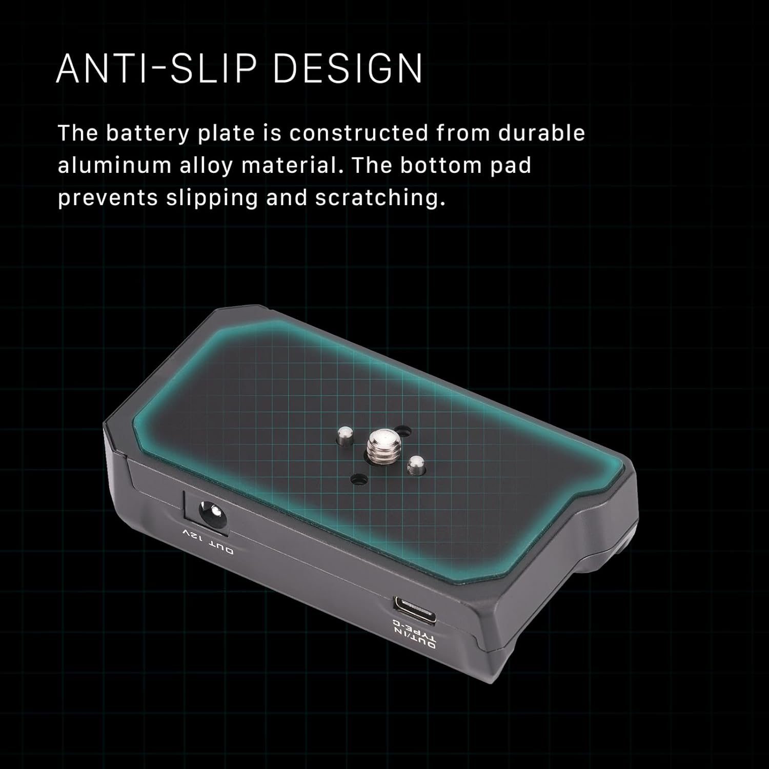 Tilta F970 Battery Plate V2 Compatible with NP-F batteries Anti-slip Design - Black TA-BTP2-F970-B-5