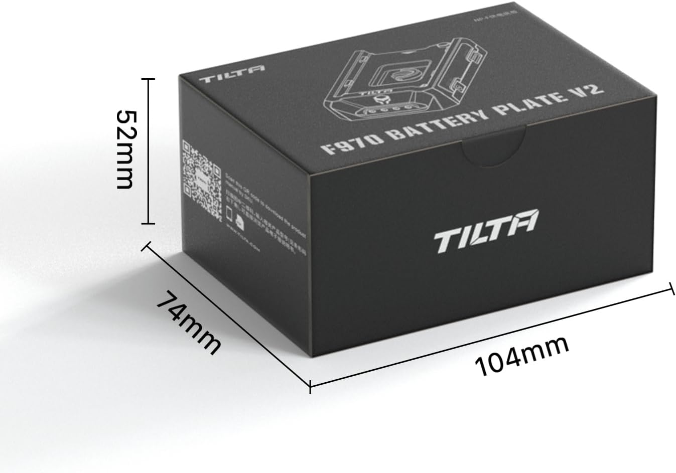 Tilta F970 Battery Plate V2 Compatible with NP-F batteries Anti-slip Design - Black TA-BTP2-F970-B-8