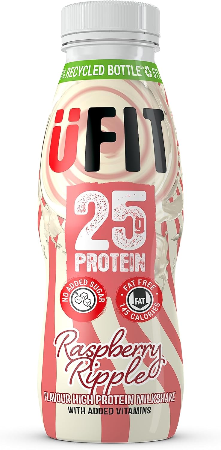 UFIT High Protein Milkshake Raspberry Ripple 10x330ml-1