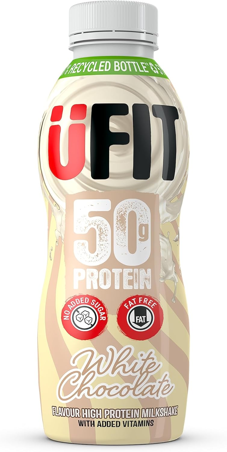 UFIT High Protein Milkshake White Chocolate 8x500ml-0