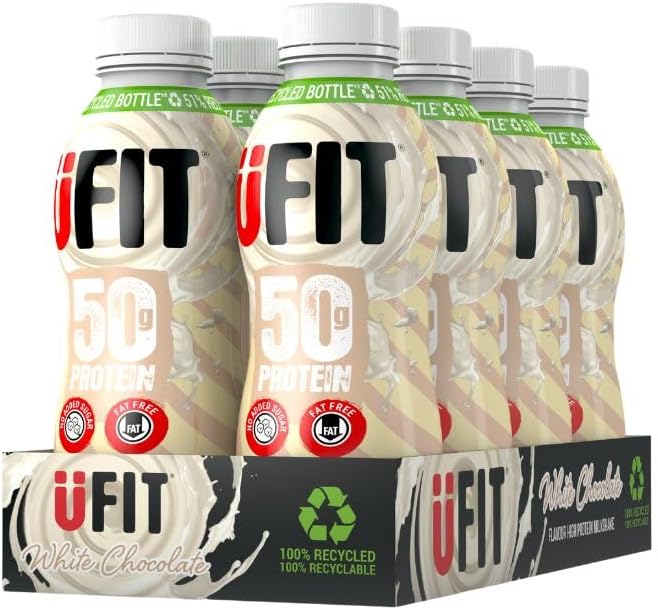 UFIT High Protein Milkshake White Chocolate 8x500ml-1