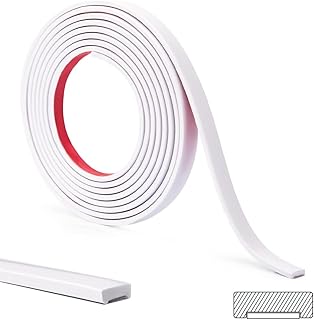 16.4 Ft Peel and Stick Trim,Flexible Peel and Stick Trim Molding,Molding Trim for Wall Tile Edges,Kitchen,Ceilings,Backsplash and Mirrior Frame Decor(White)