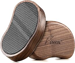 FVION Nano Glass Foot File for Callus Remover - Foot Scraper Dead Skin for Foot Spa - The Ultimate Gentle Foot Scrubber Pedicure File with Bamboo Handle, Used on Both Wet/Dry Cracked Feet (Brown)