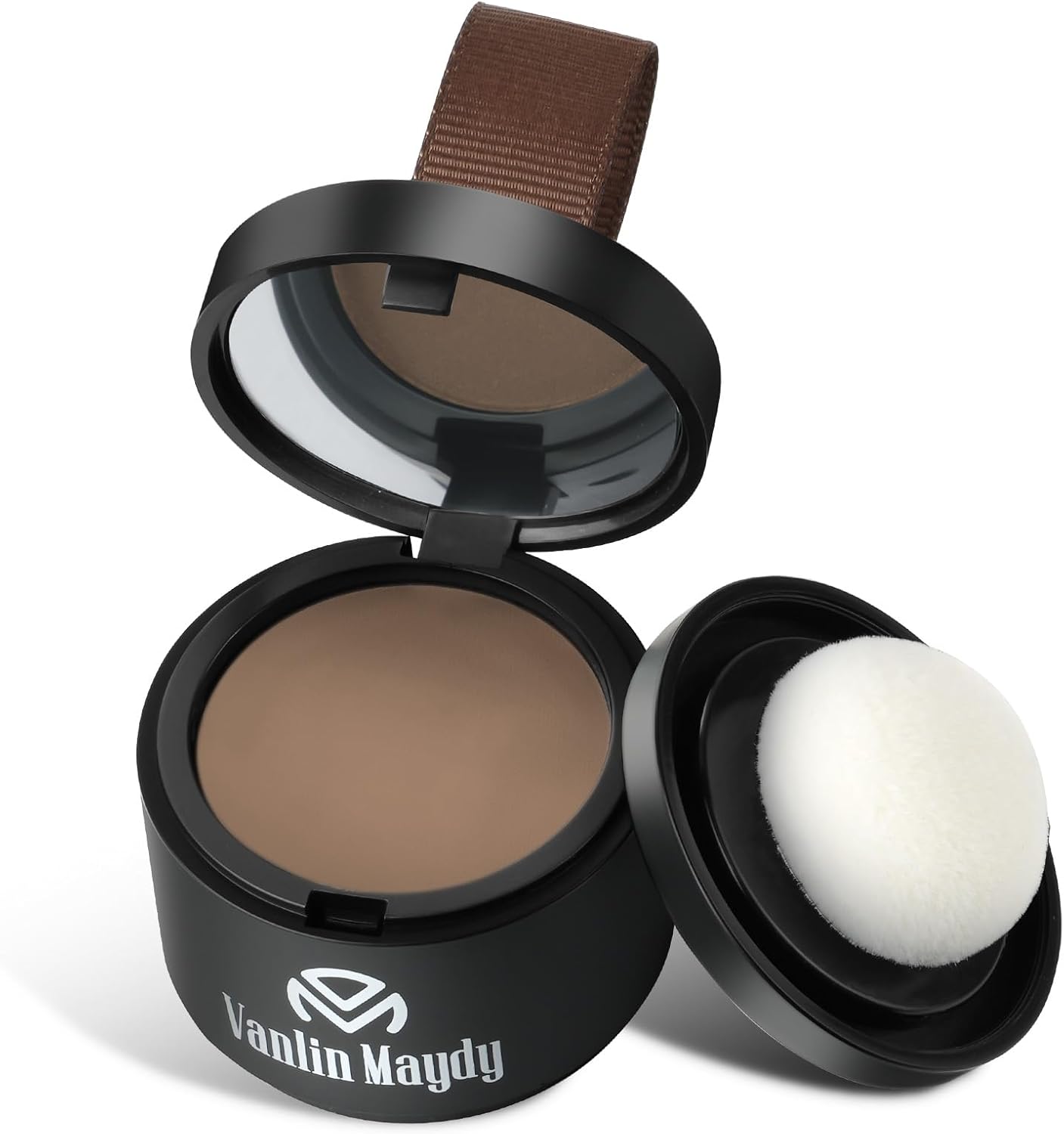 Instantly Hairline Powder, Hair Root Touch Up Powder Conceal Receding Hairline, Windproof&Sweatproof Hair Root Concealer, Professional Hairline Shadow Powder with Mirror and Puff(Medium Brown)-8