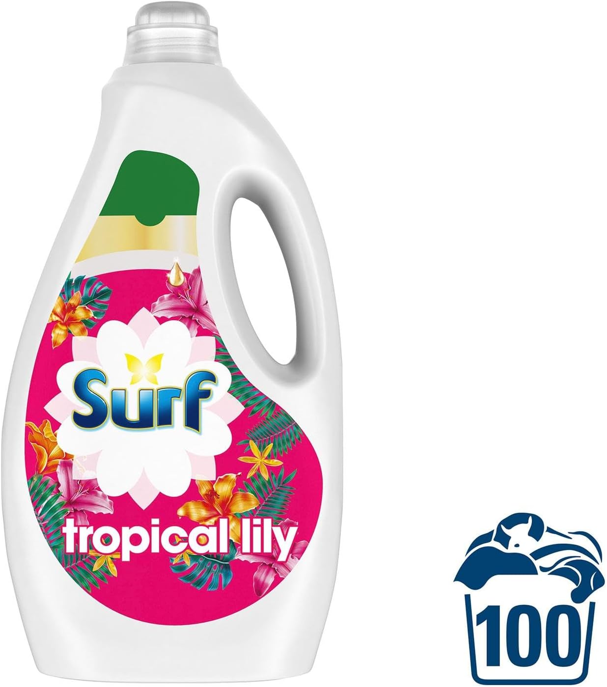 Surf Concentrated Liquid Detergent Long-Lasting Fragrance Brilliantly Clean and Made with Natural Essential Oil Tropical Lily Mega Pack 2.7 Litre, 100 Washes (Buy 4)-5