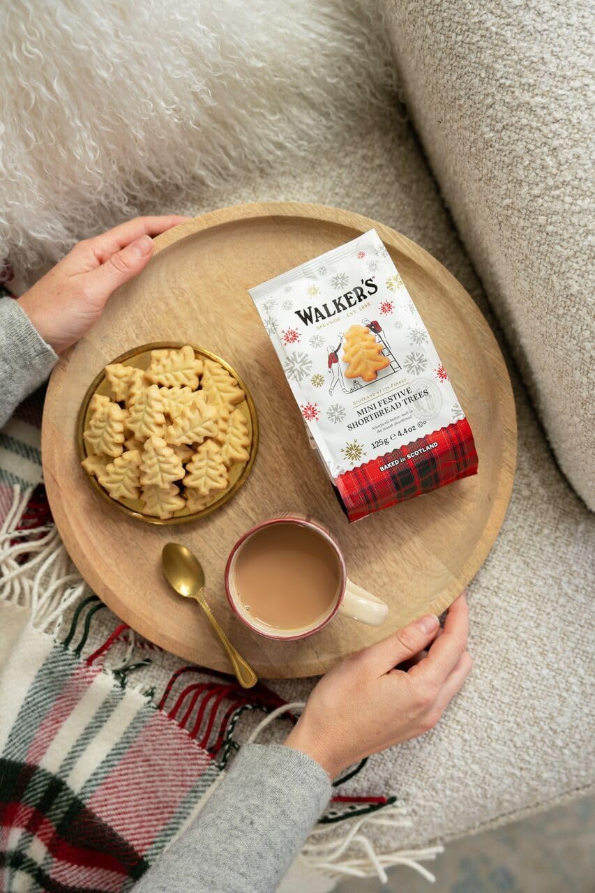 All Butter Shortbread Mini Stars and Mini Christmas Trees Biscuits | Walkers Shortbread | Pack of 2 x 125g | Xmas Eve Box Stocking Fillers-1