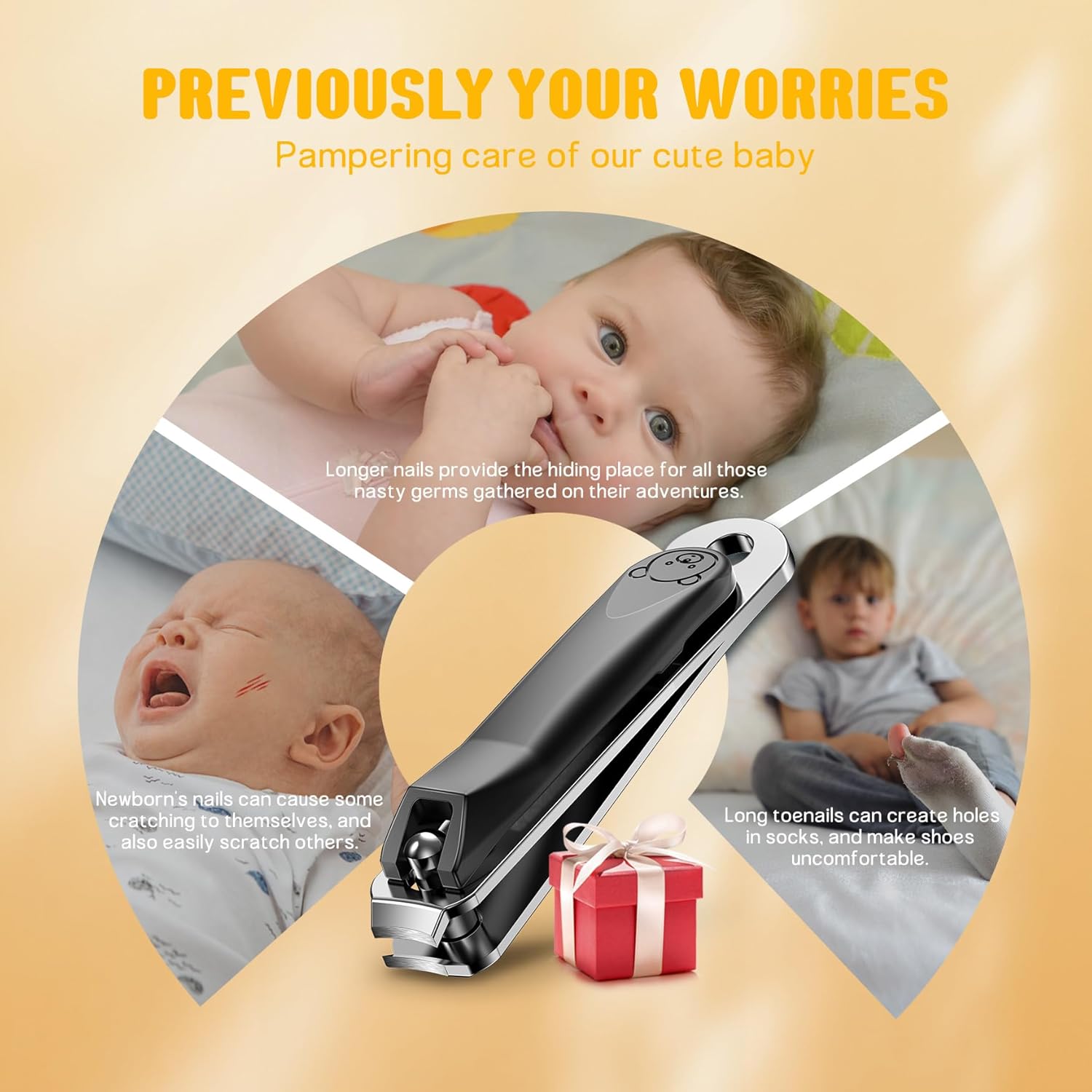 FVION Baby Nail Clippers - Stainless Steel Baby Nail Trimmer, Small Jaw Finger Nail Clippers for Toddler, Kids, Infant, Babies - Nail Grooming Tool Safe for Newborn and Up-5