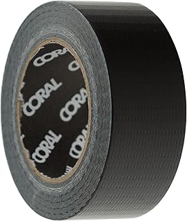 Coral 71370 Endurance Duct Tape Black High Strength Handy Mini roll Pocket Gaffer Cloth Tape 1 inch 10M roll