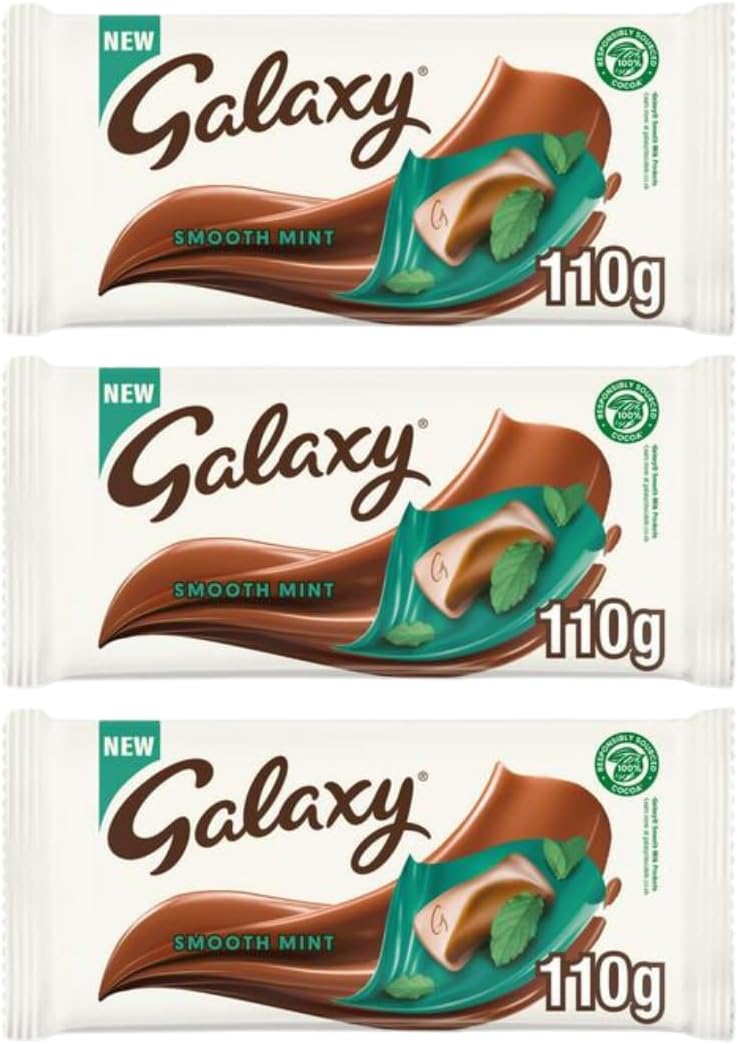 Chocolate Bundle With Galaxy Mint Chocolate Bar 110g (3 Pack)-0