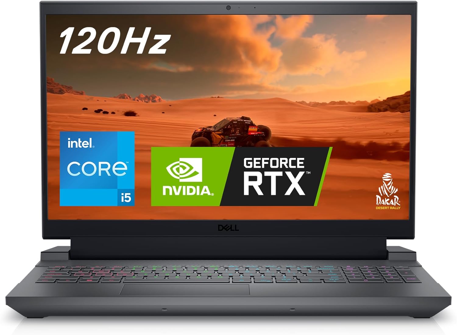 Dell G15 5530 Gaming Laptop - 15.6-inch FHD (1920x1080) 120Hz Display, Intel Core i5-13450HX, 8GB DDR5 RAM, 512GB SSD, Intel Wi-Fi 6, NVIDIA GeForce RTX 3050 GDDR6, Windows 11 Home - Dark Shadow Grey-0