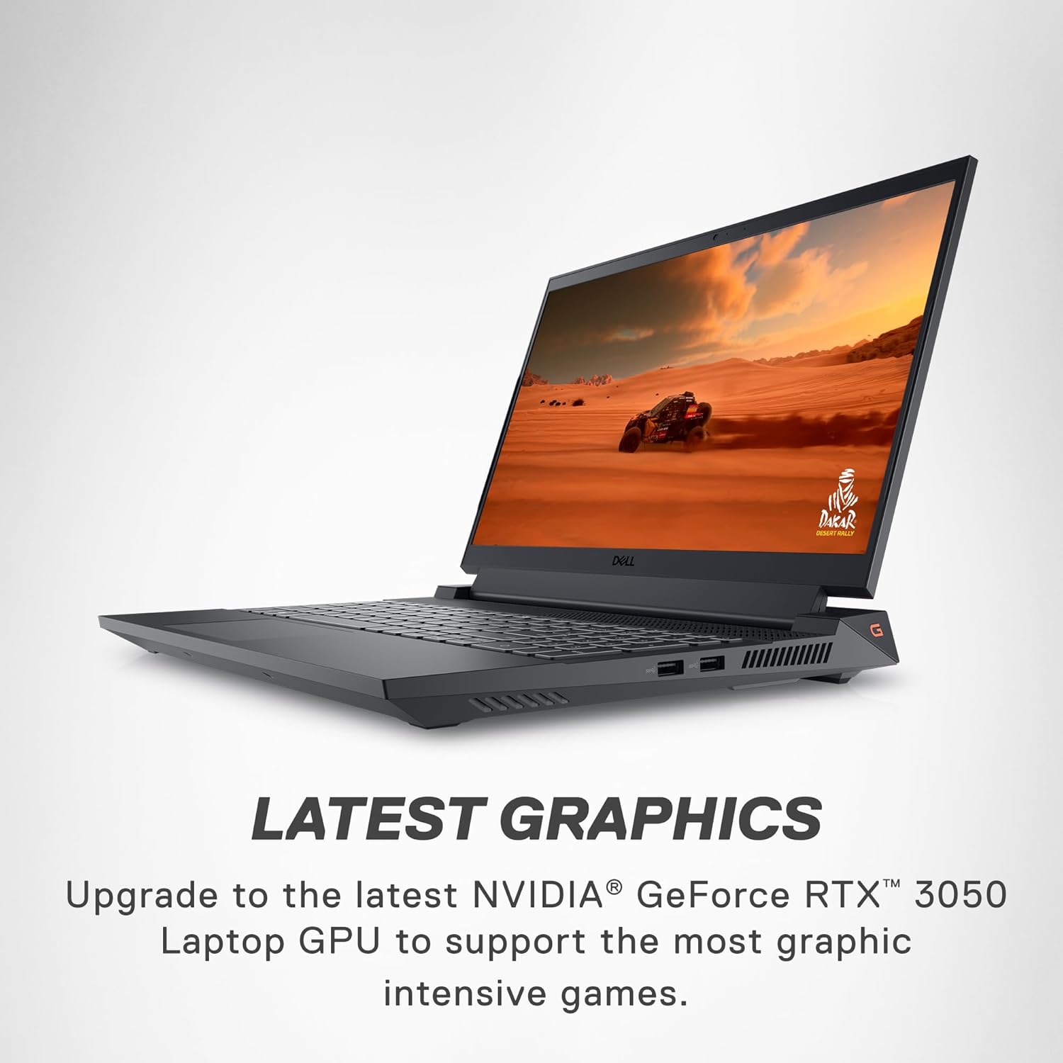 Dell G15 5530 Gaming Laptop - 15.6-inch FHD (1920x1080) 120Hz Display, Intel Core i5-13450HX, 8GB DDR5 RAM, 512GB SSD, Intel Wi-Fi 6, NVIDIA GeForce RTX 3050 GDDR6, Windows 11 Home - Dark Shadow Grey-1