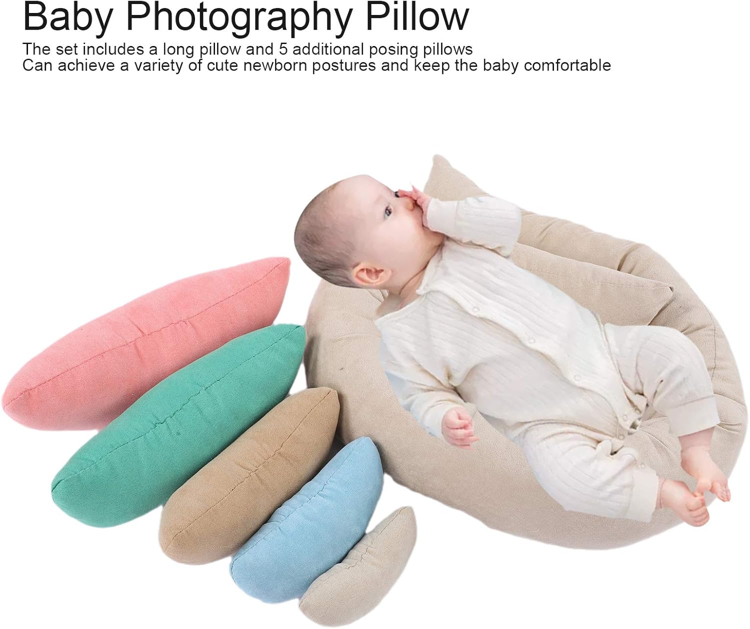 Topyond Newborn Photography Props Photography Posing Pillow for Baby Safe and Comfortable Lovely Baby Photography Cushion-2