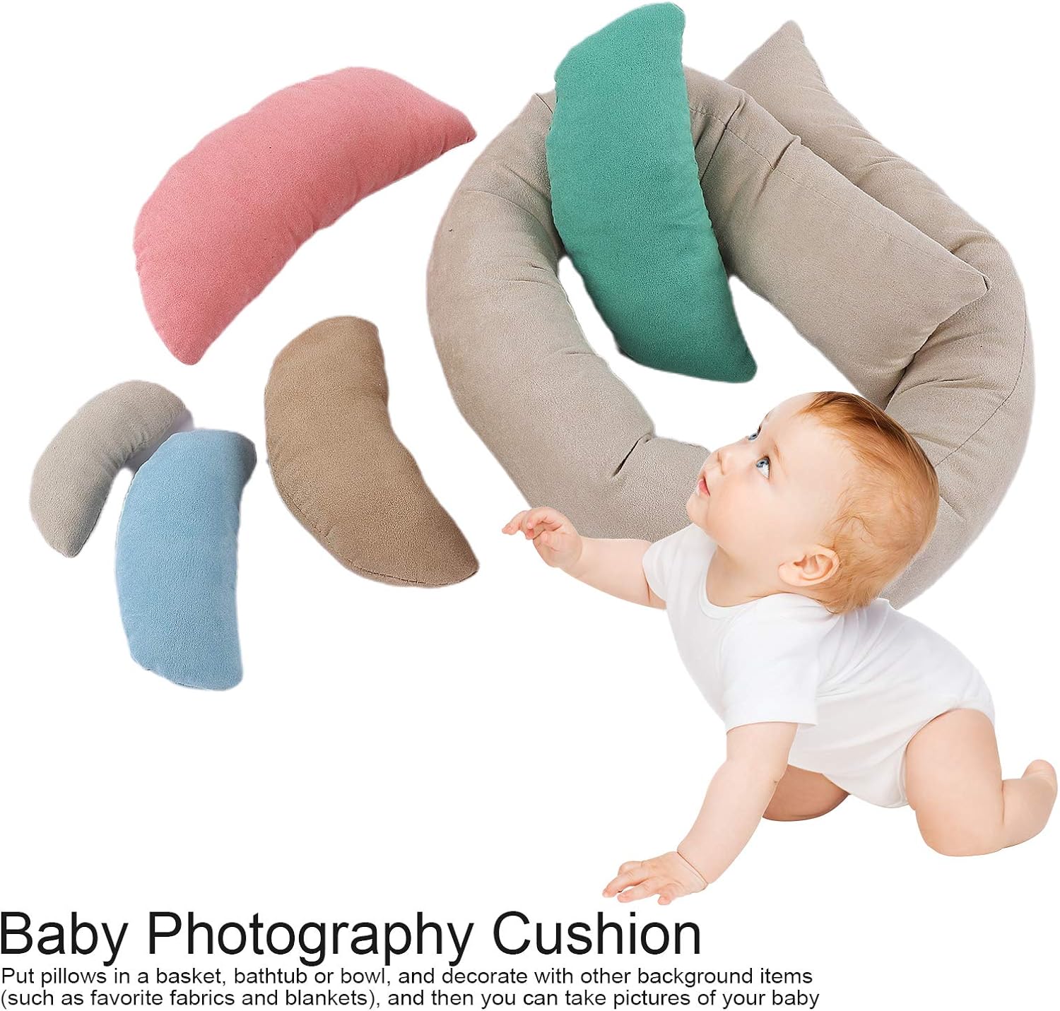 Topyond Newborn Photography Props Photography Posing Pillow for Baby Safe and Comfortable Lovely Baby Photography Cushion-5