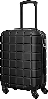 Vivo Technologies Lightweight Carry on Suitcase with TSA Lock 20 inch Cabin Suitcase Approved by Over 100+ Airlines with 4 Wheels ABS Hard Case British Airways, RyanAir, Virgin Atlantic, Emirates & More Black