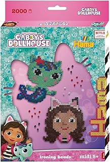 Hama Gabby΄s Dollhouse | 2.000 Fuse Beads, 1 Large Square Pegboard, Printed Design Sheet, Instructions & Ironing Paper | Mosaic Decoration Arts & Craft for Creative Children Ages 5+