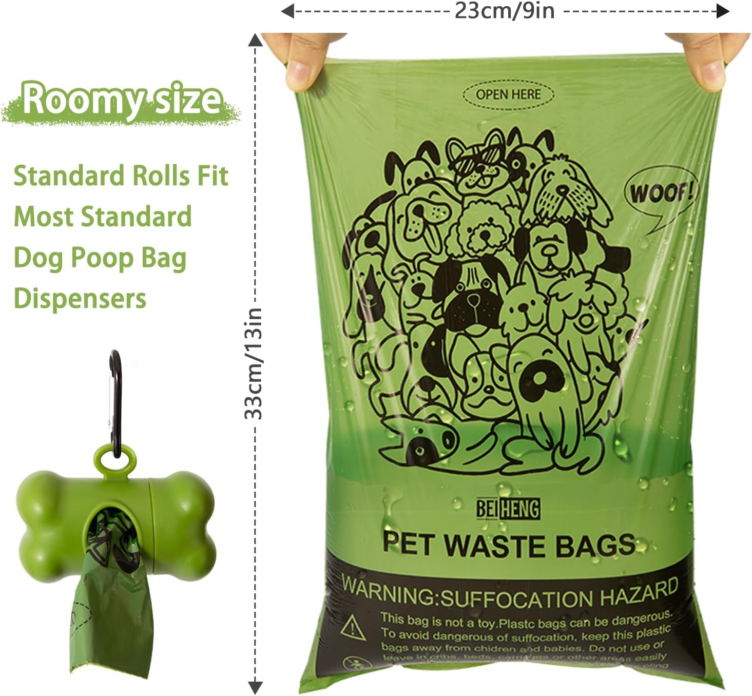 Dog Poo Bags - 450 Counts Biodegradable Thick Leak Proof Pet Poop Waste Bag Refill Rolls for 7 Month Supply, Lavender Scented-5