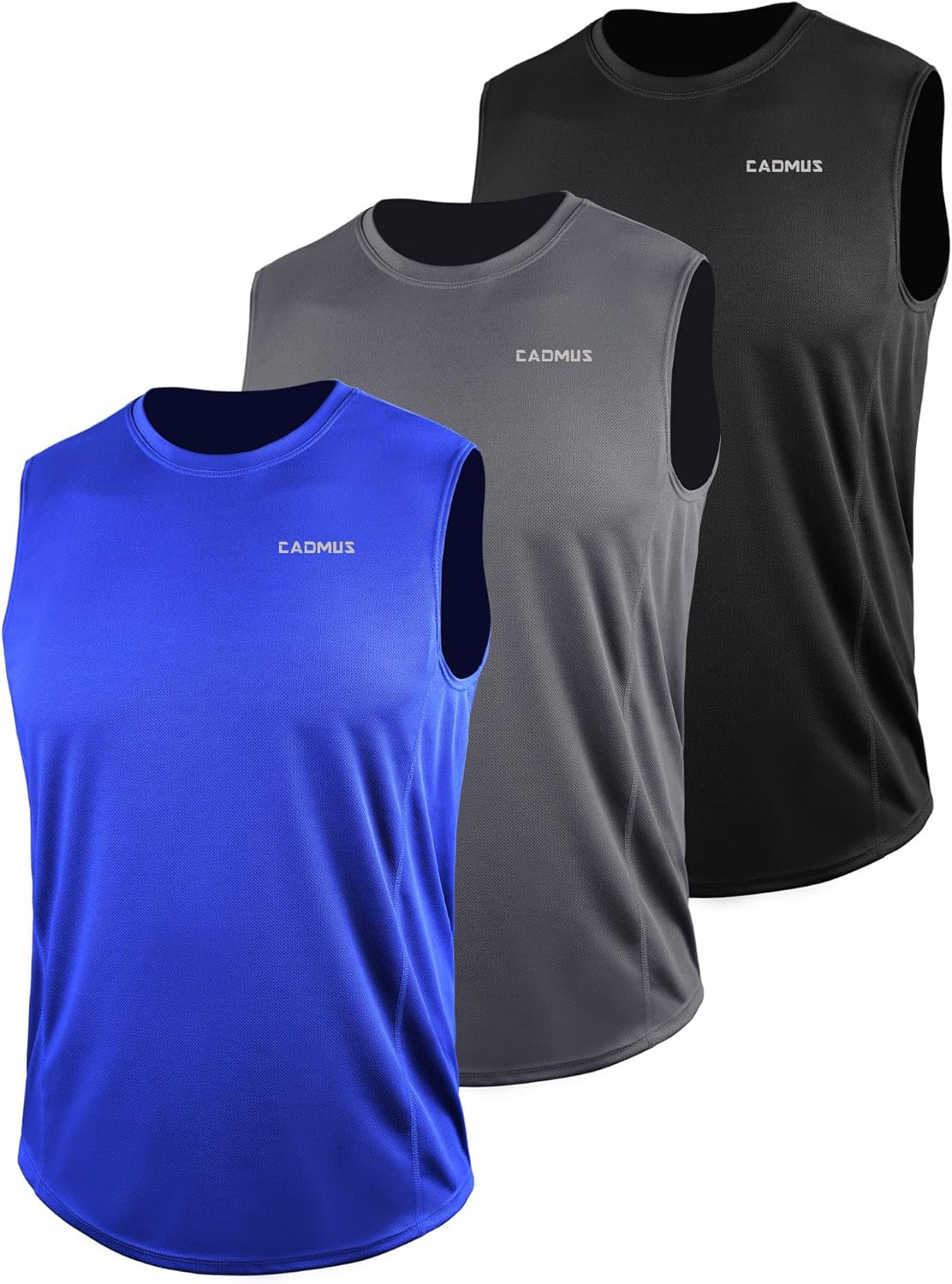 Cadmus Men's 3 Pack Running Tank Tops Breathable Workout Sleeveless Gym Fitness Vests Quick Dry Training Bodybuilding T-Shirts-0