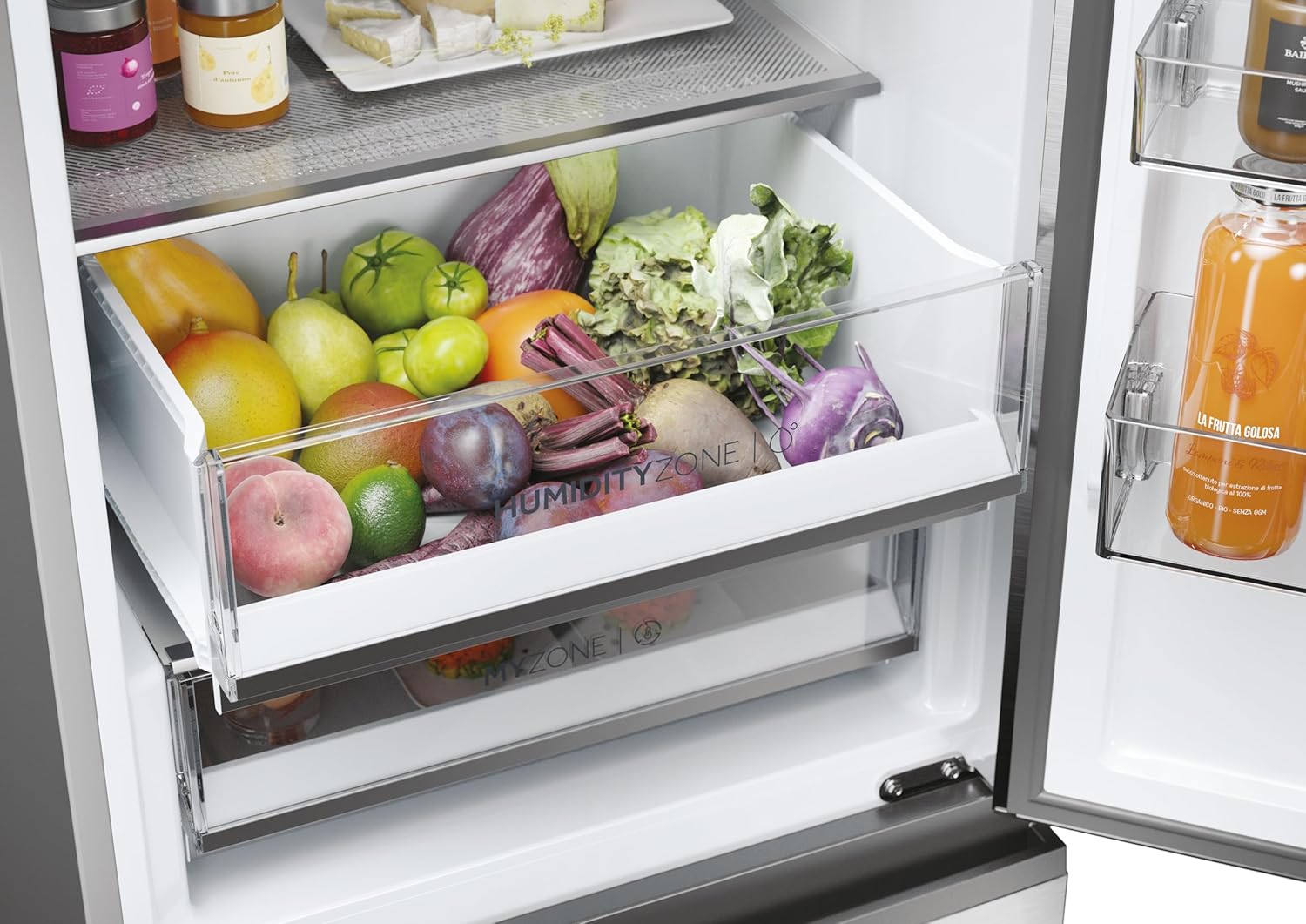 Haier HTW5618ENMG 3D 60 Series 5 Wifi Connected 60/40 Total No Frost Fridge Freezer - Stainless Steel - E Rated-3